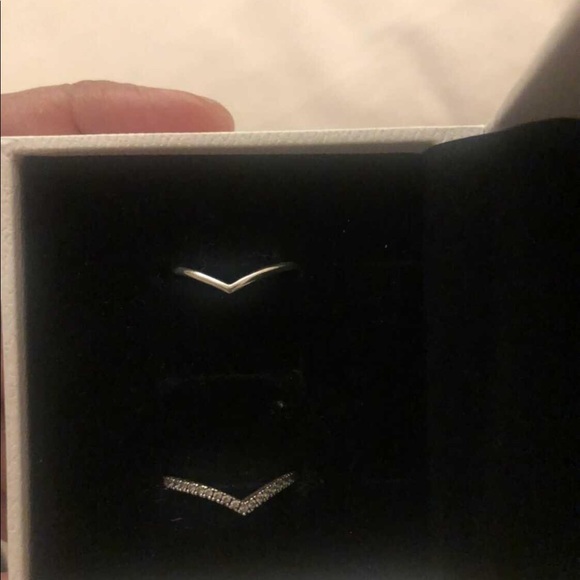 Pandora shimmering and Pandora shining wish rings size 6.5 - Picture 5 of 6